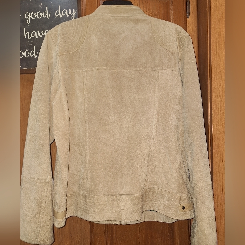 Ruff Hewn Women's Tan Suede Jacket In A Size Large. Leather, Western, Cowgirl - Picture 9 of 9